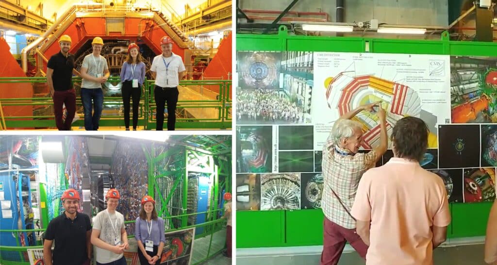 Harriet Walsh and the author visiting CERN to talk about Overleaf 