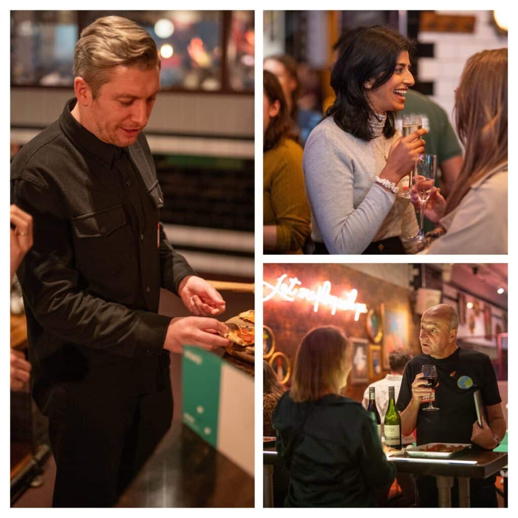 socializing at event