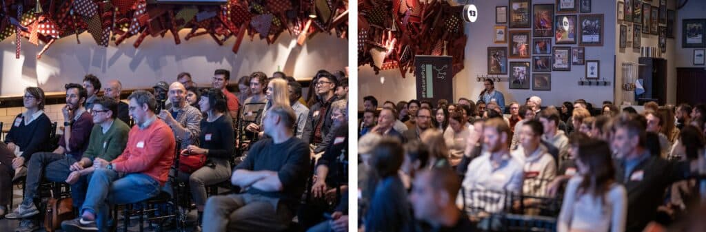 Photos of crowd at FuturePub