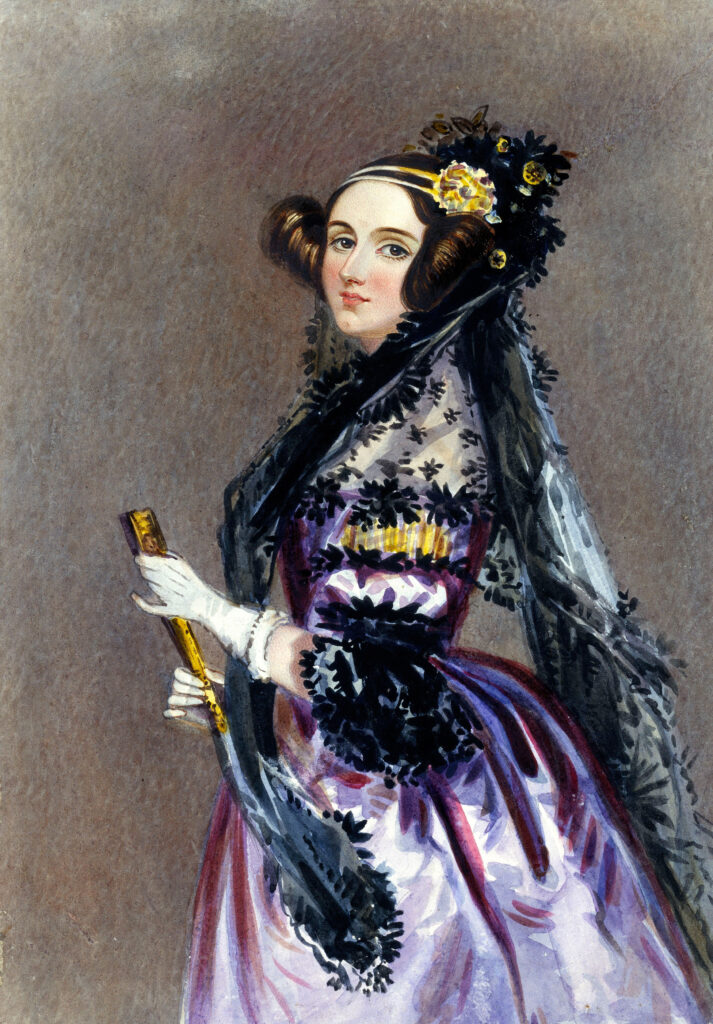 Watercolour portrait of Ada King, Countess of Lovelace, c. 1840, possibly by Alfred Edward Chalon