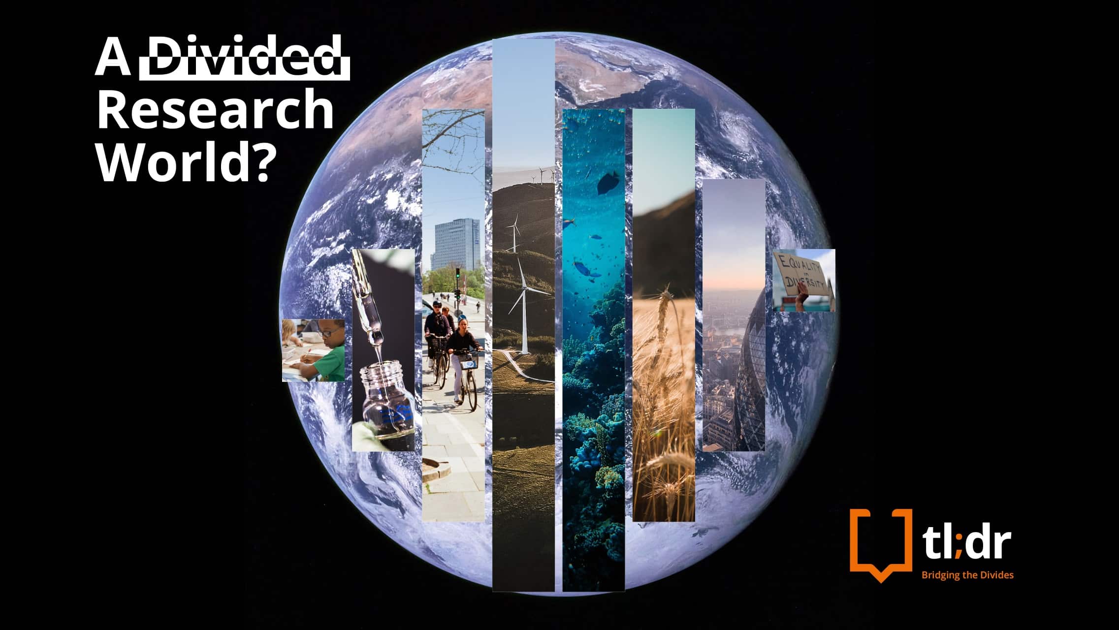 photo of globe from space with sliced photo on top