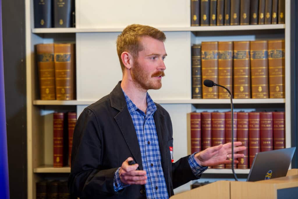 Elliott Lumb speaking