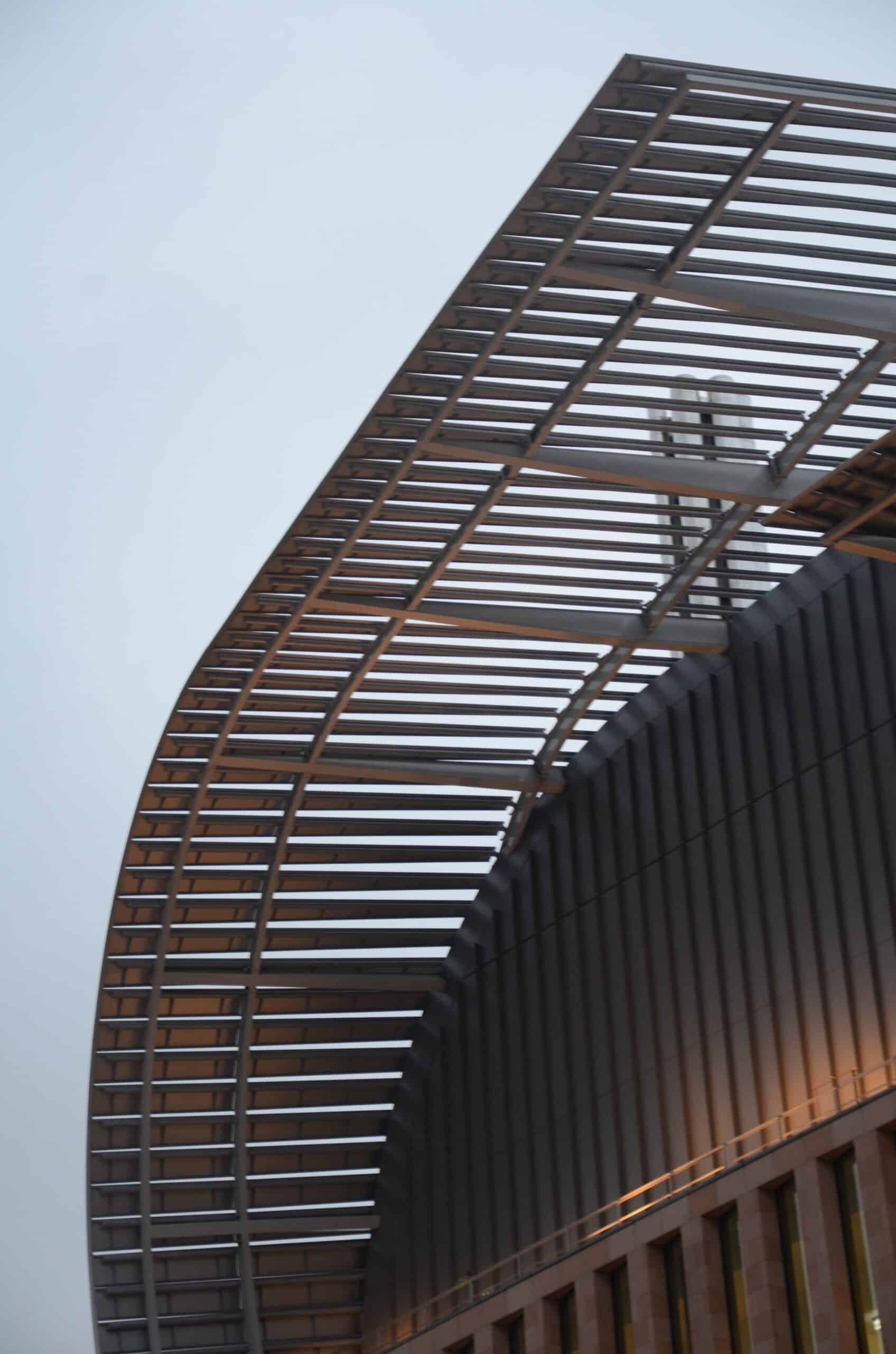 photo of architectural detail on a modern building