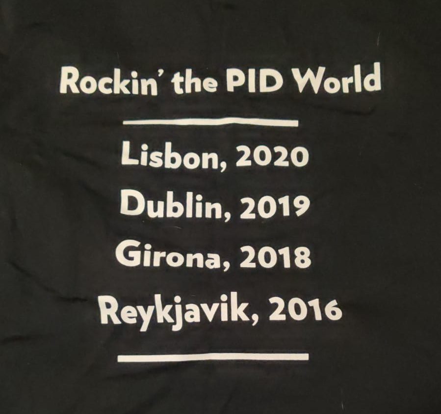 PID World poster with text of locations and dates